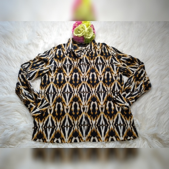 Jones New York Tops - Jones New York abstract pattern blouse size "XL".